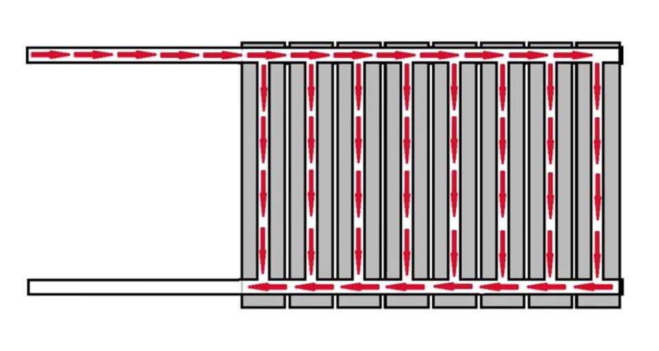 схема бокового подключения радиаторов отопления
